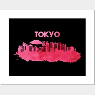 Tokyo Skyline Posters and Art